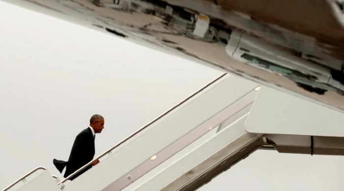 Obama arrives in Israel for funeral of Shimon Peres 
